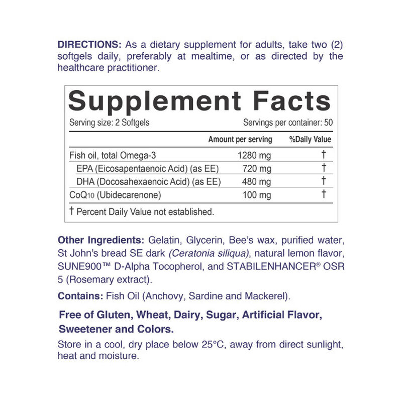 nordic sunshine omega high potency softgels for heart, brain & energy support