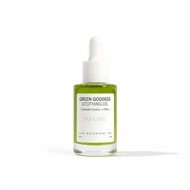 Green Goddess Soothing Oil faces green goddess soothing oil