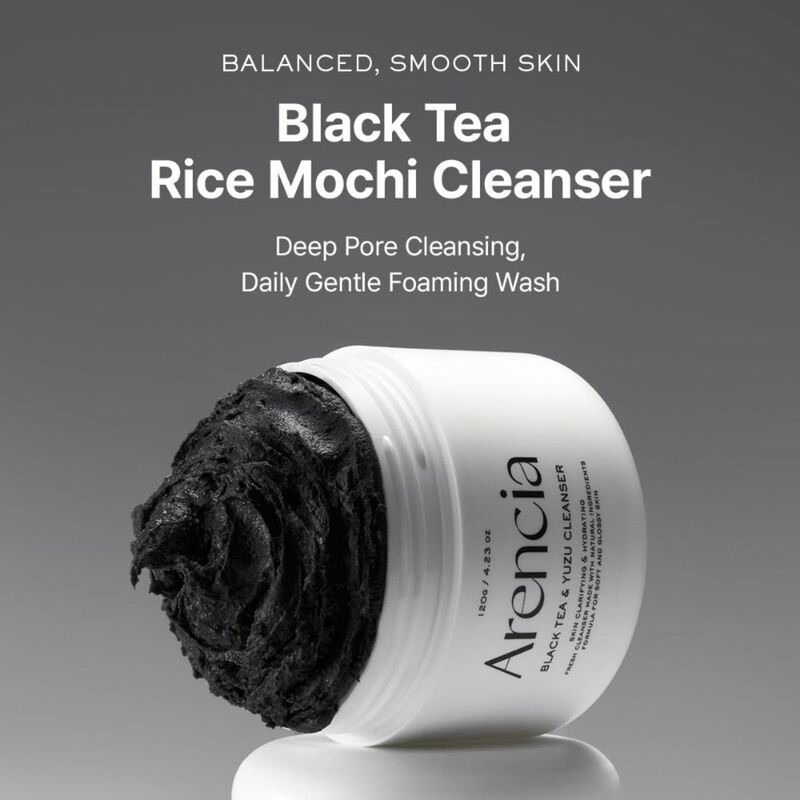 arencia black tea rice mochi cleanser