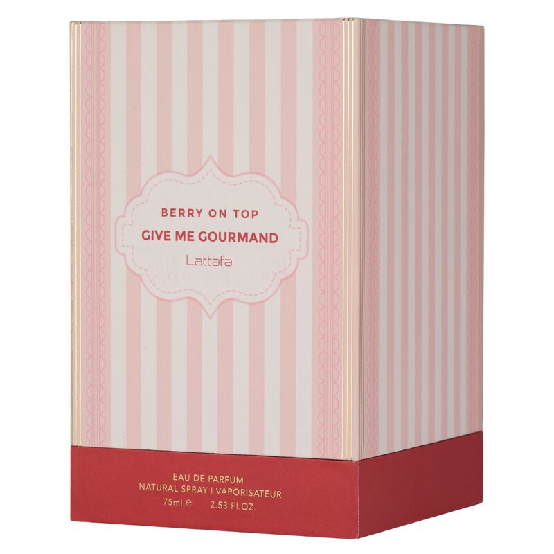 lattafa give me gourmand  berry on top