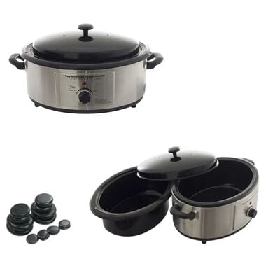 faces massage stone heater with 16 stones and 6 quart capacity