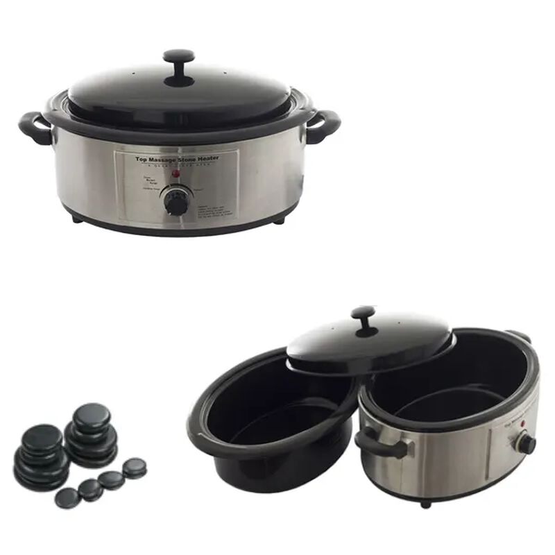 onetech massage stone heater with 16 stones and 6quart capacity