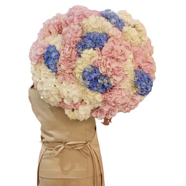 Hand-Tied Bouquet - 51 Hydrangeas faces hand tied bouquet 51 hydrangeas