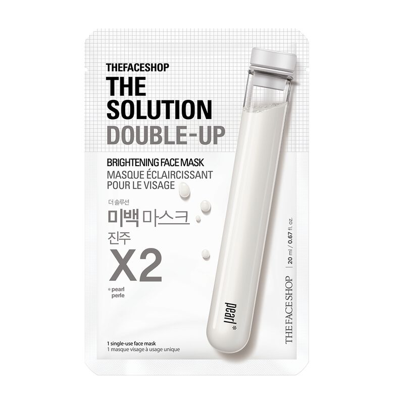 the face shop the solution doubleup brightening face mask