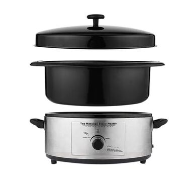 faces massage stone heater with 16 stones and 6 quart capacity