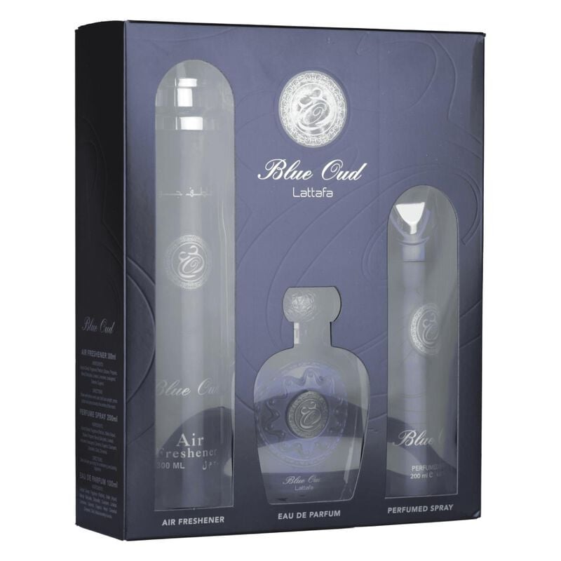 lattafa gift set blue oud