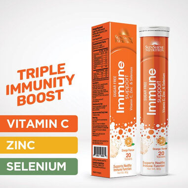 Nutrition Immune Support Effervescent Orange Tablets faces nutrition immune support effervescent orange tablets