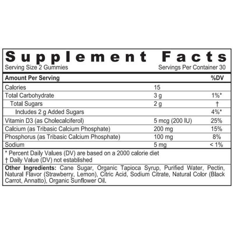 sunshine nutrition cool gummies calcium with d3
