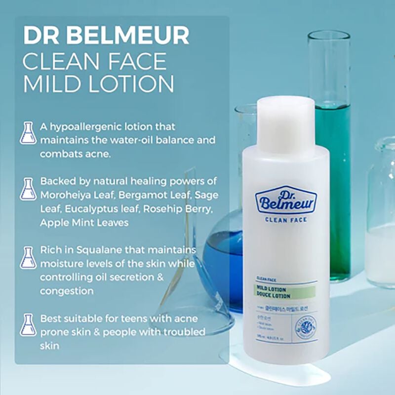 dr. belmeur clean face mild lotion