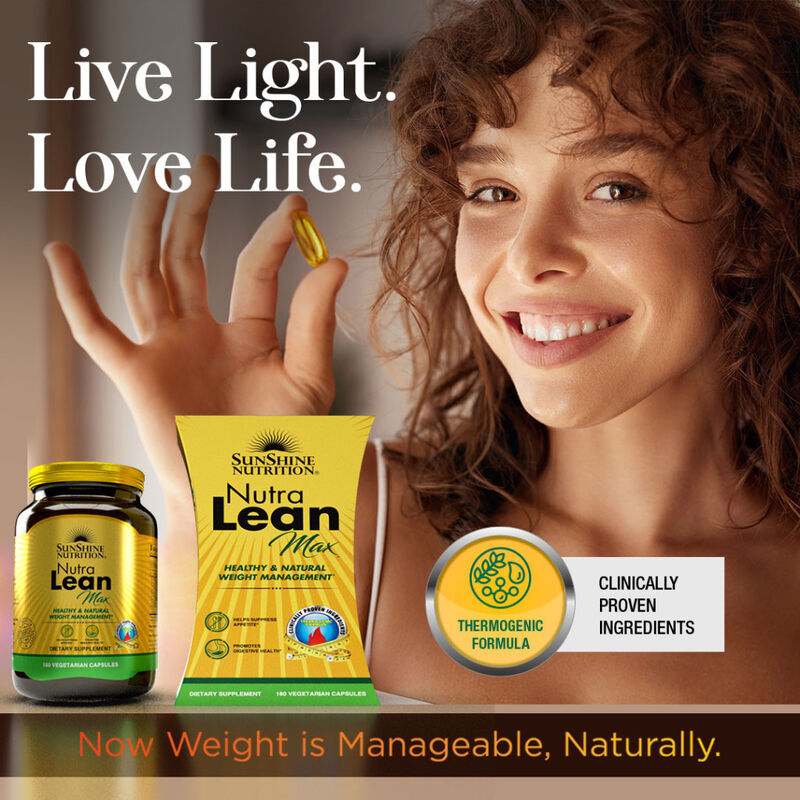 sunshine nutrition nutra lean max, appetite suppressant, fat and carb blocker, healthy digestion