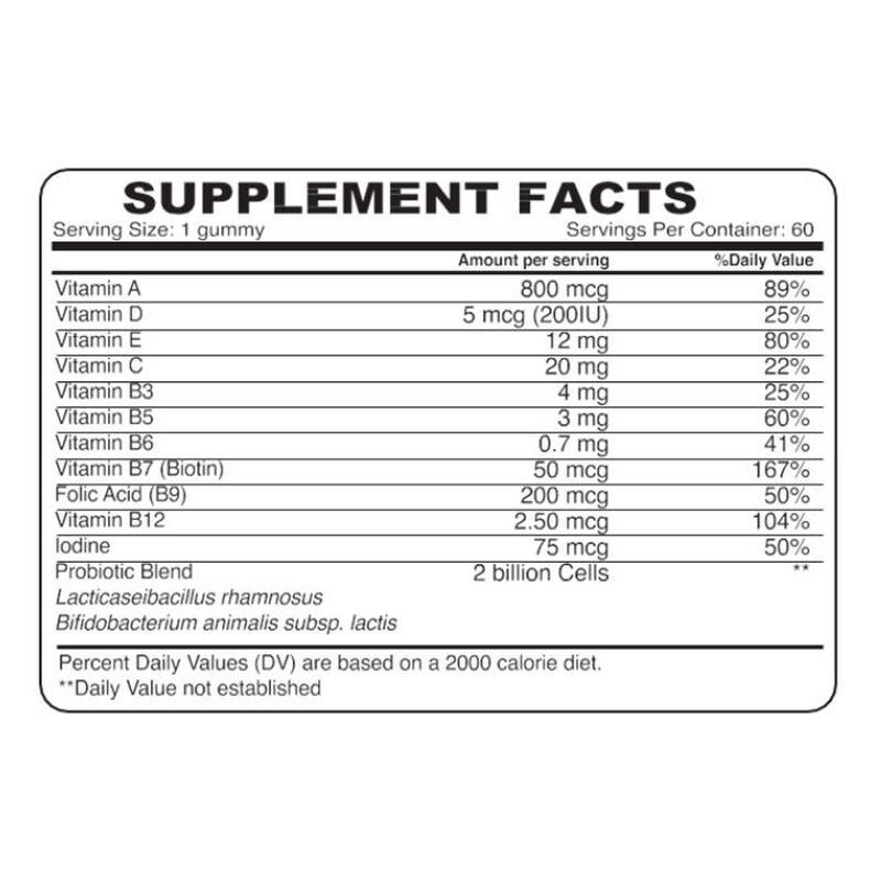 organic earth kids probiotic gummies, gut health, immunity, and daily multivitamins for children