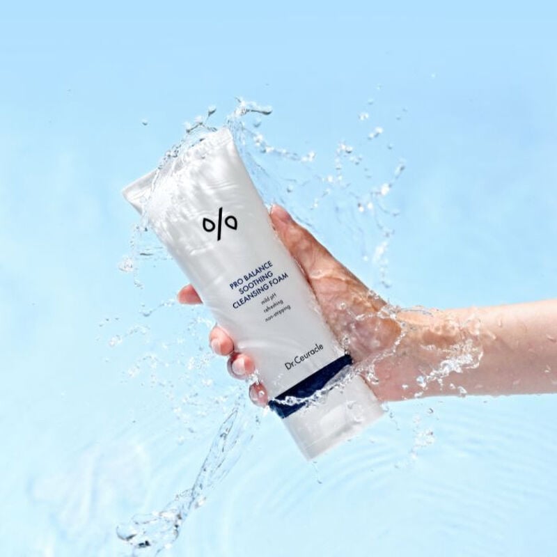dr. ceuracle pro balance soothing, mild ph geltofoam cleanser for sensitive skin