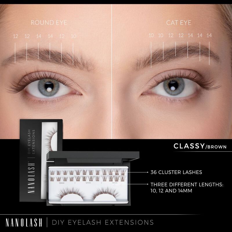 nanolash diy eyelash extensions starter kit classy brown