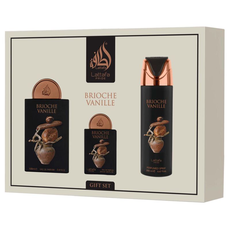 lattafa gift set brioche vanille