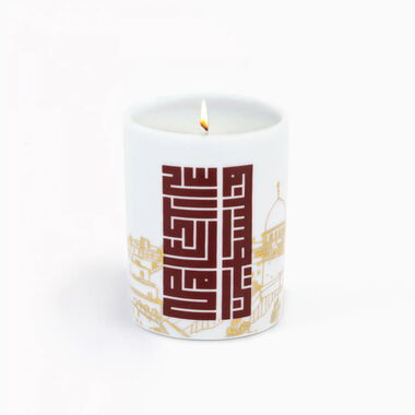 faces holy land candle