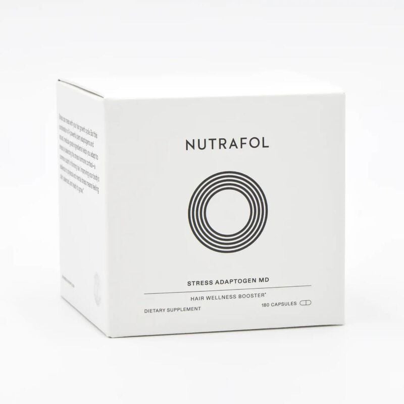 nutrafol stress adaptogen md hair wellness booster dietary supplement 90 day supply 180 capsules