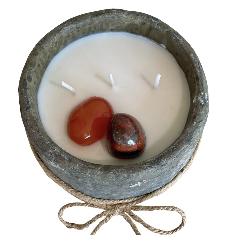 plaisir cadeaux et fleurs soy rustic candle with crystal