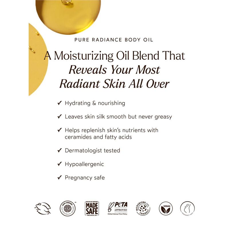 true botanicals pure radiance body oil