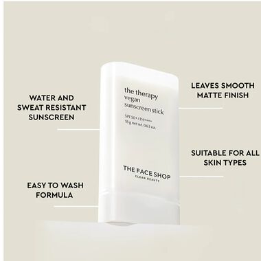 faces the therapy vegan sunscreen stick spf50  pa