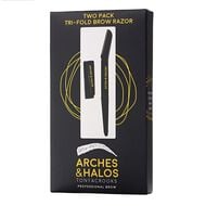 Two Pack Tri-Fold Eyebrow Razor faces two pack tri fold eyebrow razor