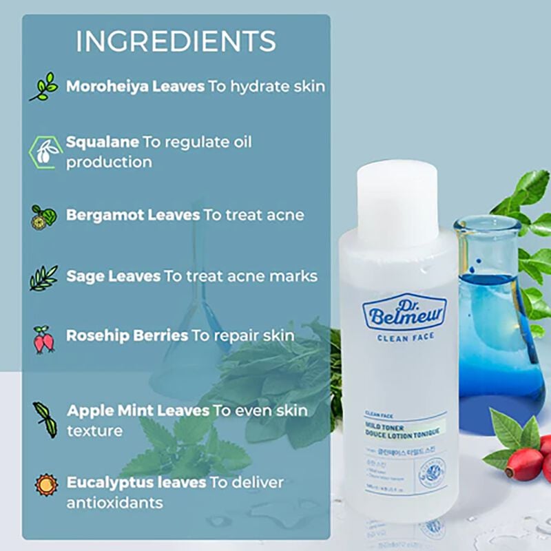 dr. belmeur clean face mild lotion