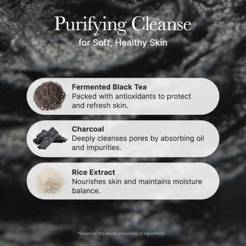 arencia black tea rice mochi cleanser