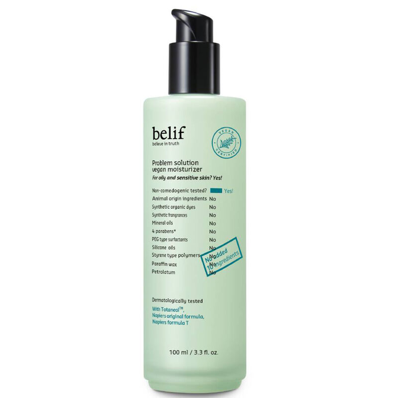 the face shop belif problem solution vegan moisturizer