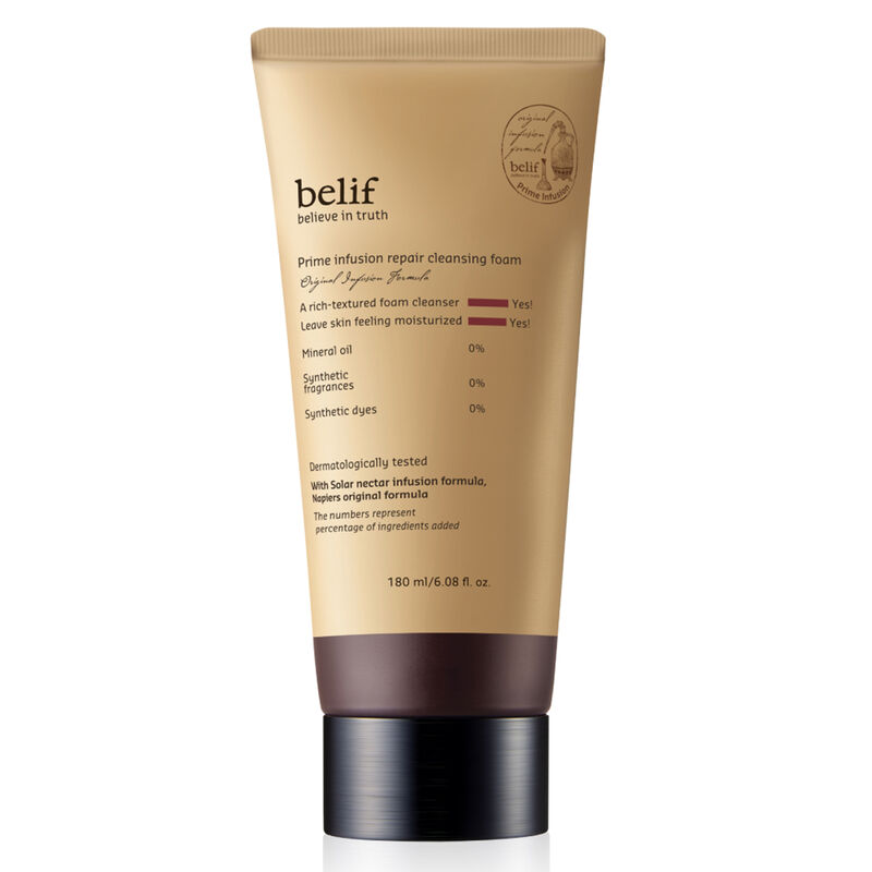 the face shop belif prime infusion repair cleansing foam