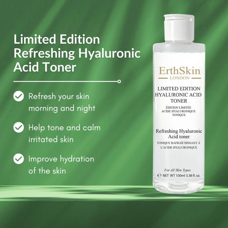 erthskin london limited edition refreshing hyaluronic acid toner 100ml