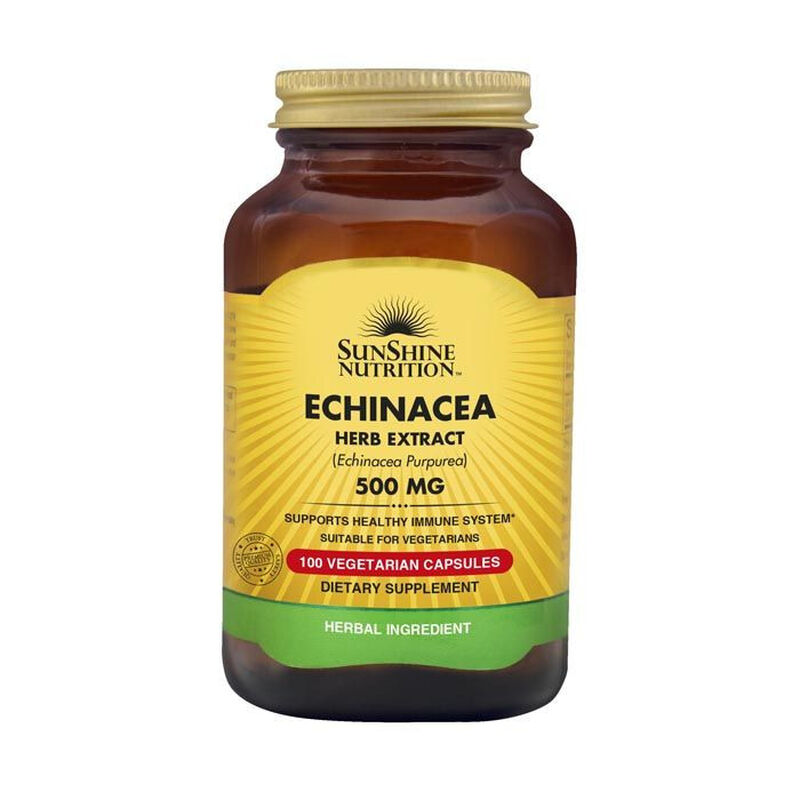 sunshine nutrition echinacea 500 mg vegetable capsules