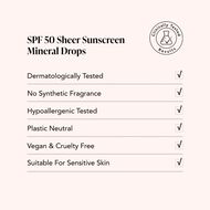SPF 50 Sheer Sunscreen Mineral Drops faces spf 50 sheer sunscreen mineral drops