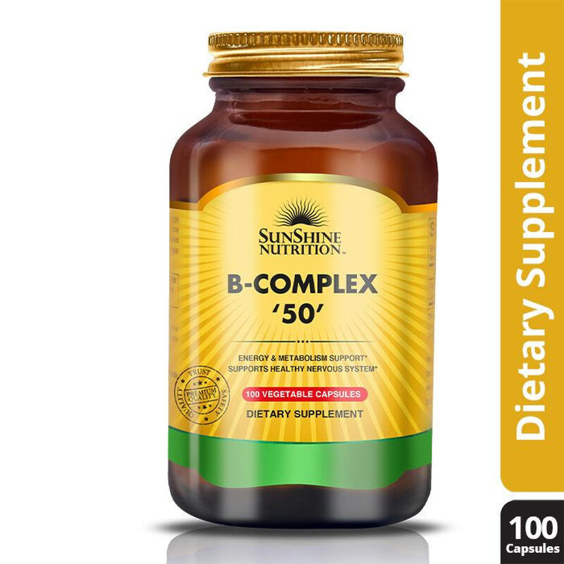 sunshine nutrition bcomplex 50 vegetable capsules