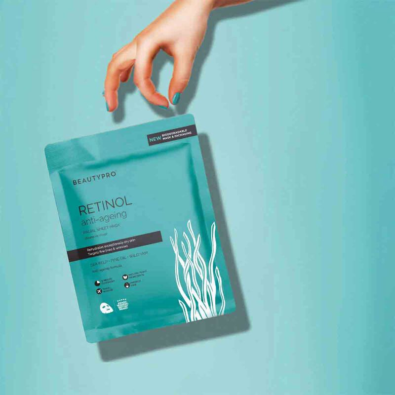 beauty pro retinol facial sheet mask