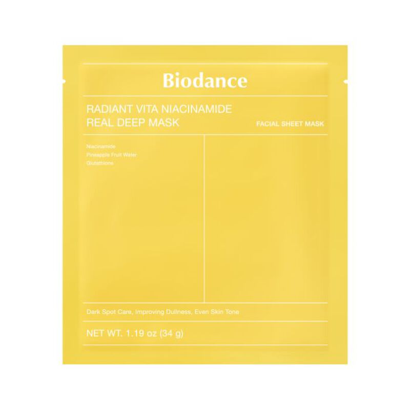 biodance radiant vita niacinamide real deep hydrogel sheet mask