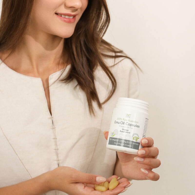 y not natural pure emu oil capsules with omega 3‑6‑9, vitamin k2 & cla