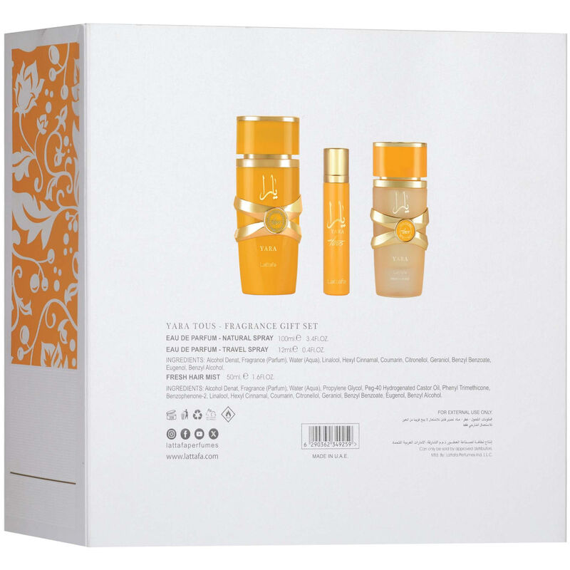 lattafa giftset yara tous  hairmist