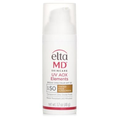 UV AOX Elements Tinted Mineral Face Sunscreen SPF 50 faces uv aox elements tinted mineral face sunscreen spf 50