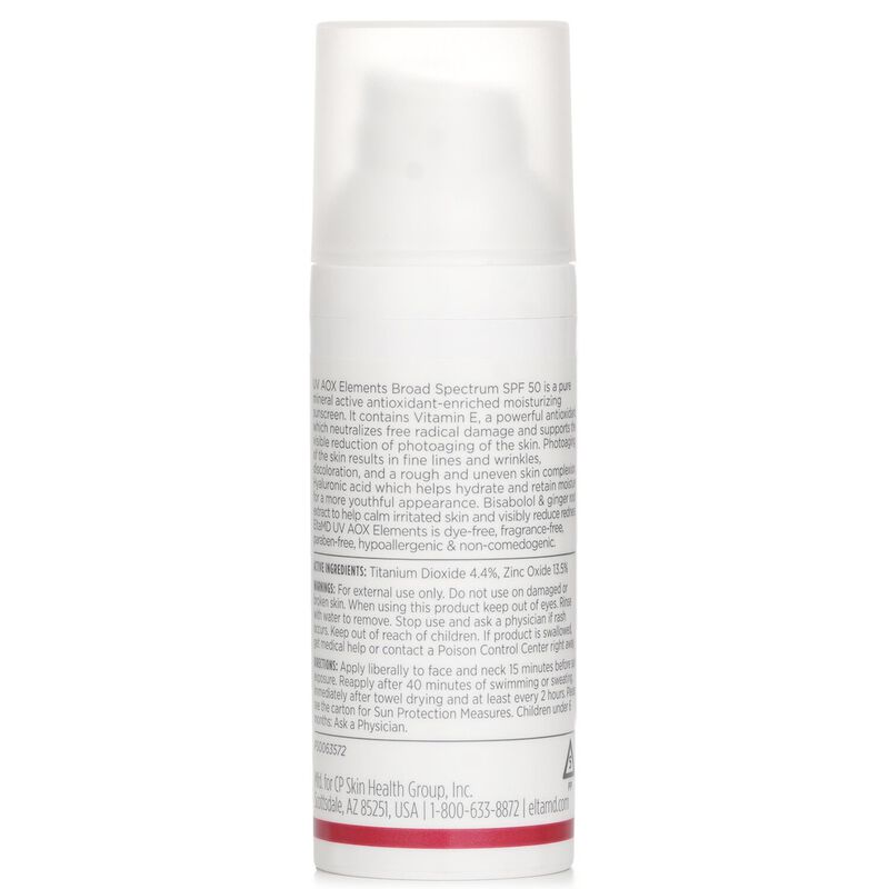 eltamd uv aox elements tinted mineral face sunscreen spf 50