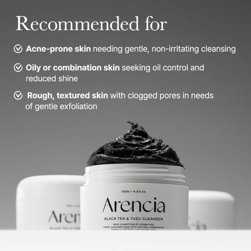 arencia black tea rice mochi cleanser