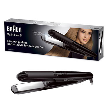 faces braun hair straightener with ceramic eloxal plates