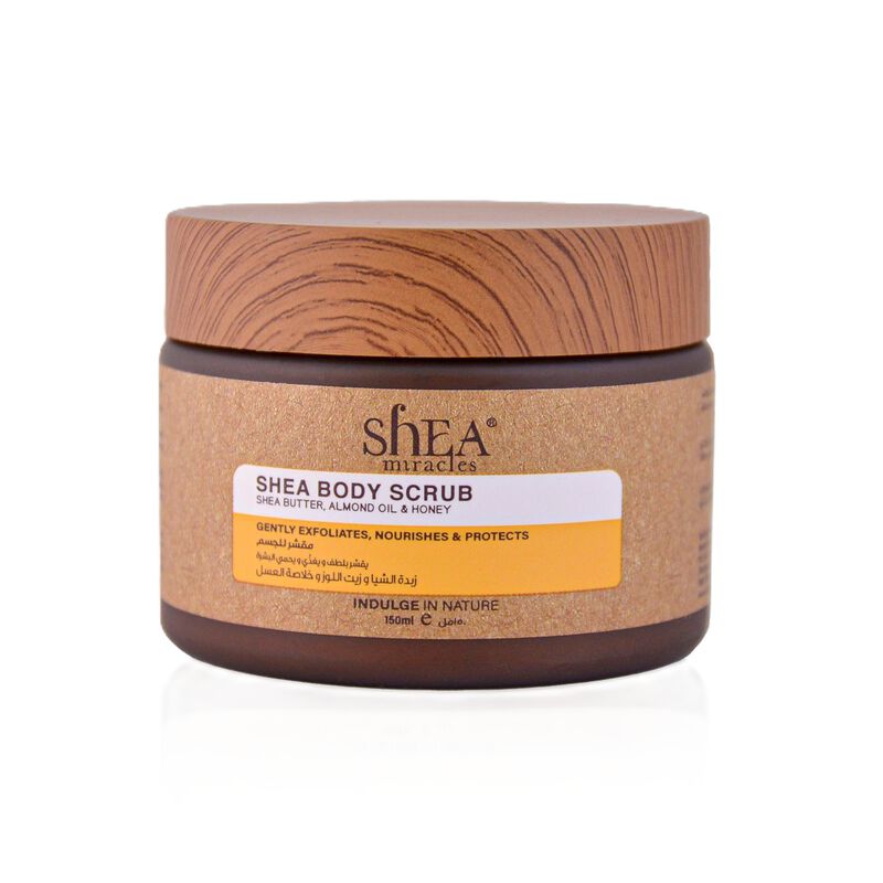 shea miracles shea body scrub almond oil & honey