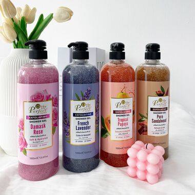 Exfoliating Fresh Lavender Shower Gel faces exfoliating fresh lavender shower gel