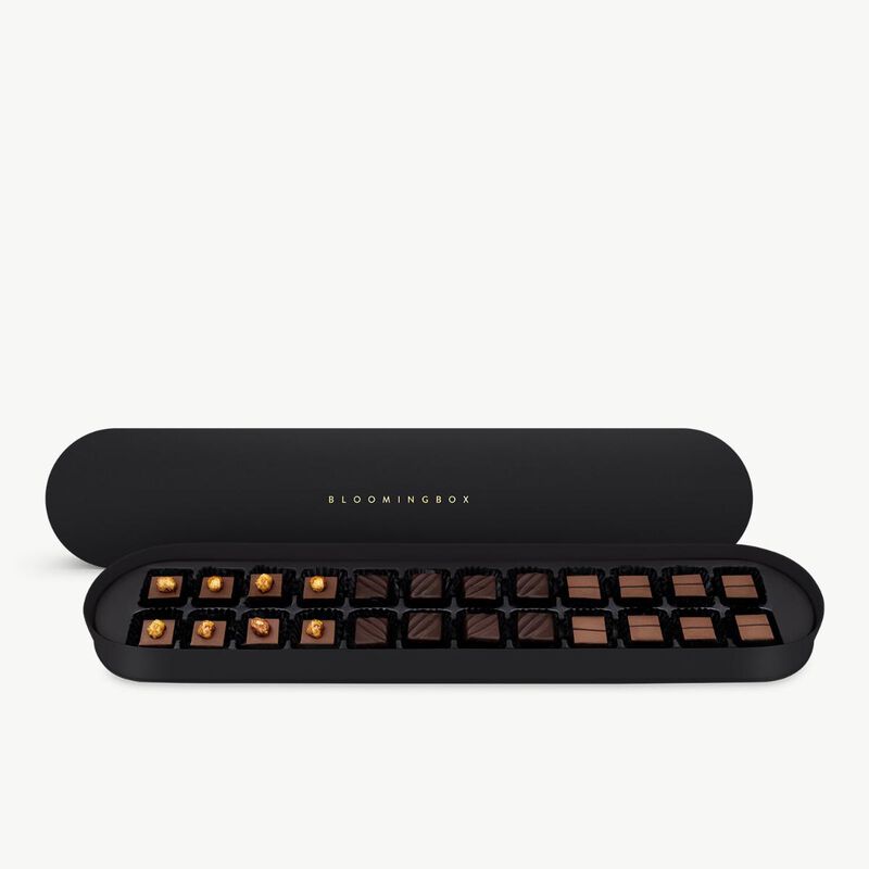 bloomingbox large chocolates oval black box
