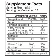 faces nutrition immune support effervescent orange tablets