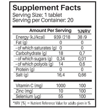 Nutrition Immune Support Effervescent Orange Tablets faces nutrition immune support effervescent orange tablets