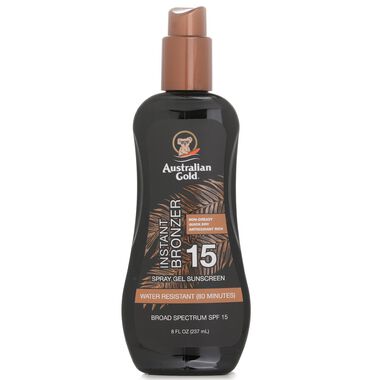 faces spray gel sunscreen spf 15 with instant bronzer
