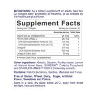 faces omega 3 6 9   vitamin d3 heart  joint  skin   hormone support  lemon flavor