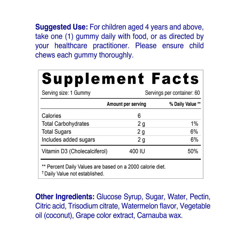 nordic sunshine vitamin d3 400 iu kids gummies