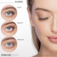 رموش عنقودية مُلصقة مسبقًا لتركيب وصلات الرموش في المنزل كلاسي طويل faces رموش عنقودية مُلصقة مسبقًا لتركيب وصلات الرموش في المنزل كلاسي طويل