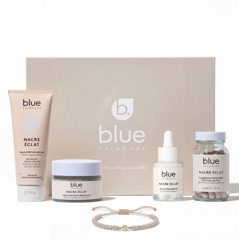 بلو سكين كير علبة هدية العناية واللآلئ والألماس